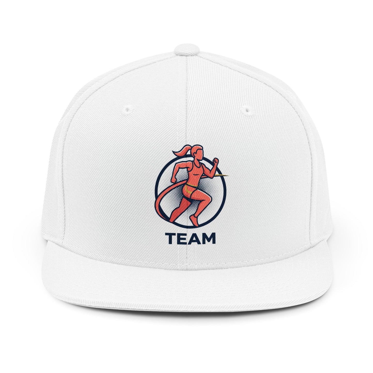 Runner Team Snapback Hat — Athletic Logo Cap for Running Teams & Coaches