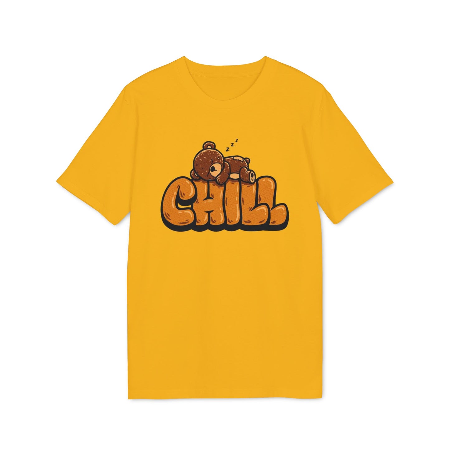 Chill Bear Graphic T-Shirt — Cute Sleeping Bear "CHILL" Tee