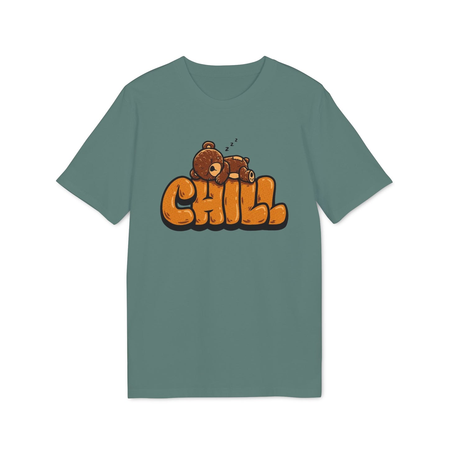 Chill Bear Graphic T-Shirt — Cute Sleeping Bear "CHILL" Tee