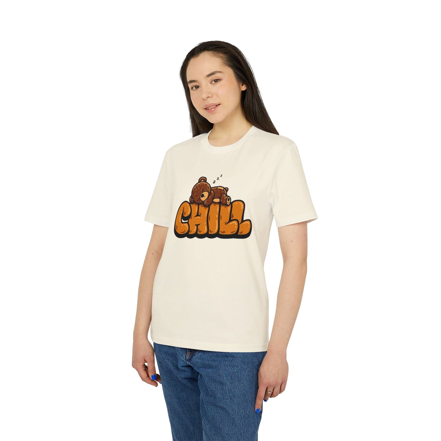 Chill Bear Graphic T-Shirt — Cute Sleeping Bear "CHILL" Tee