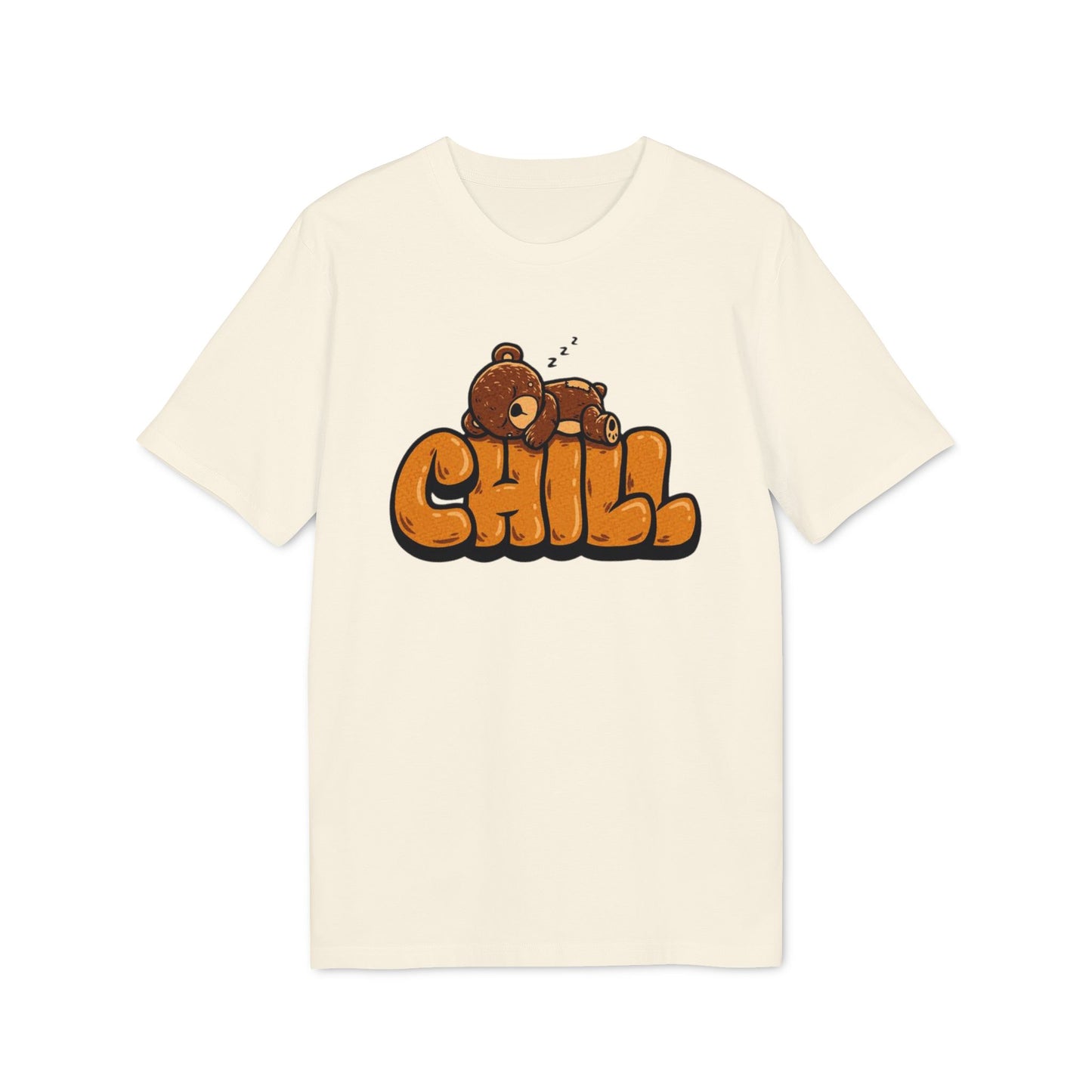 Chill Bear Graphic T-Shirt — Cute Sleeping Bear "CHILL" Tee