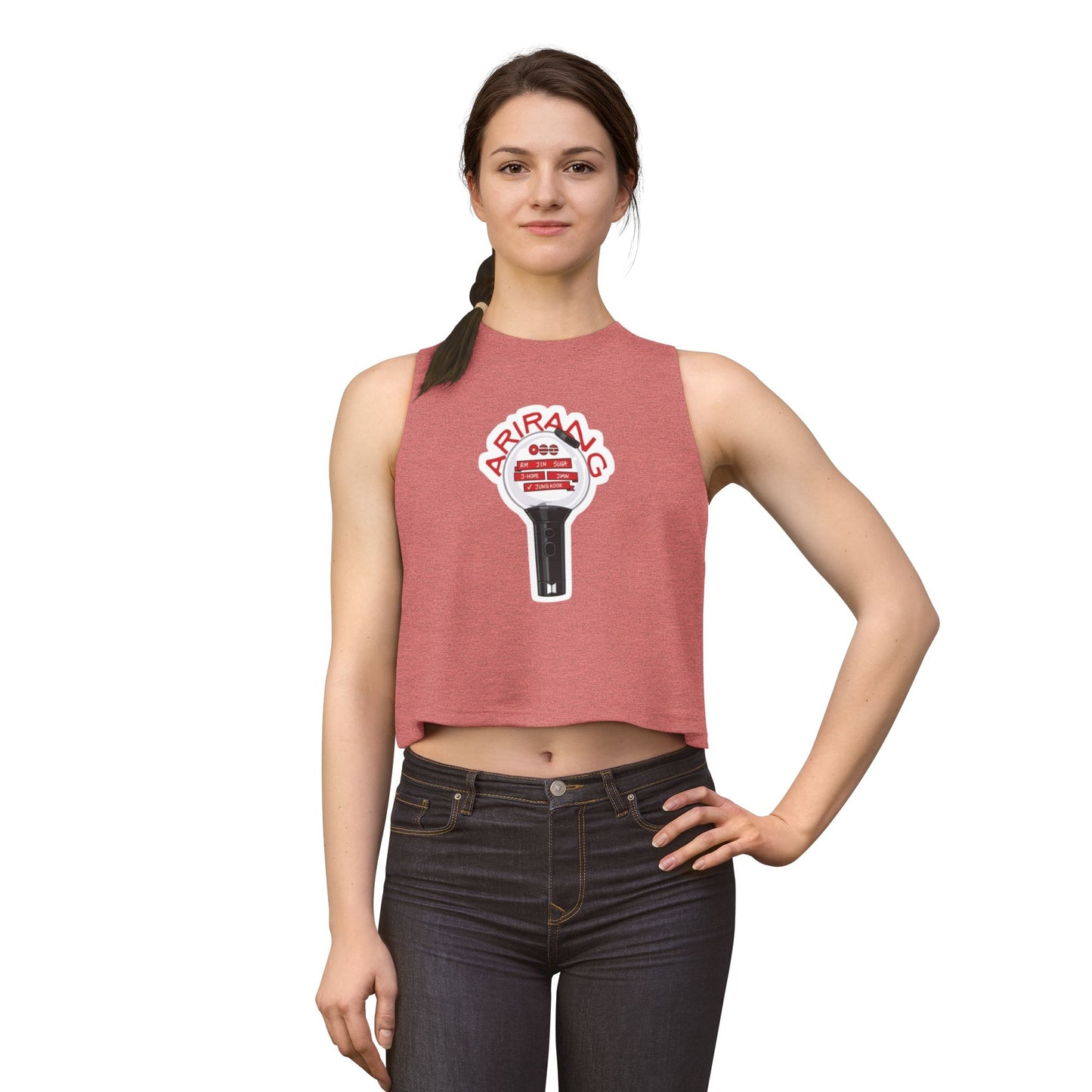 Arirang Lightstick Crop Top — K-Pop Concert Fan Tank