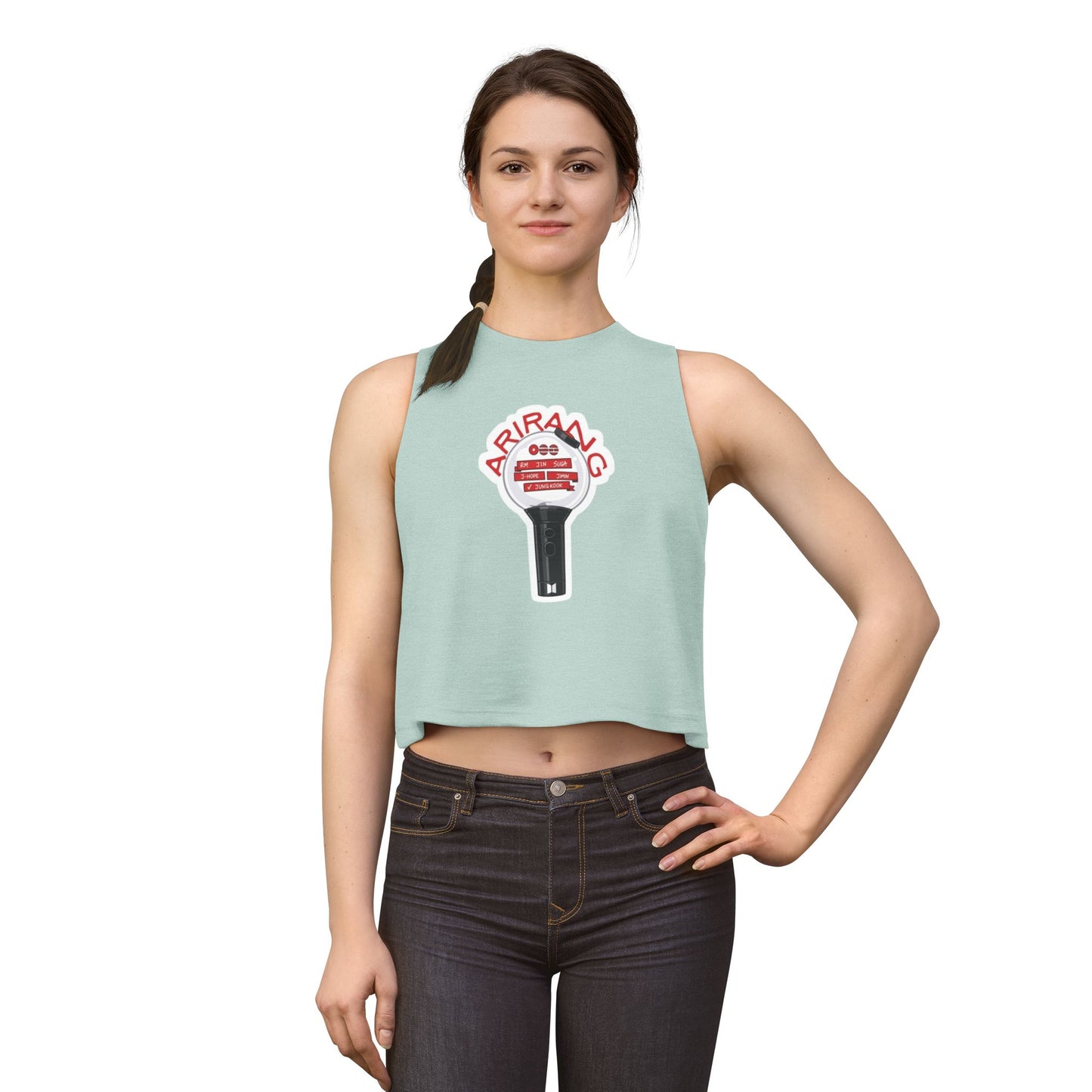 Arirang Lightstick Crop Top — K-Pop Concert Fan Tank