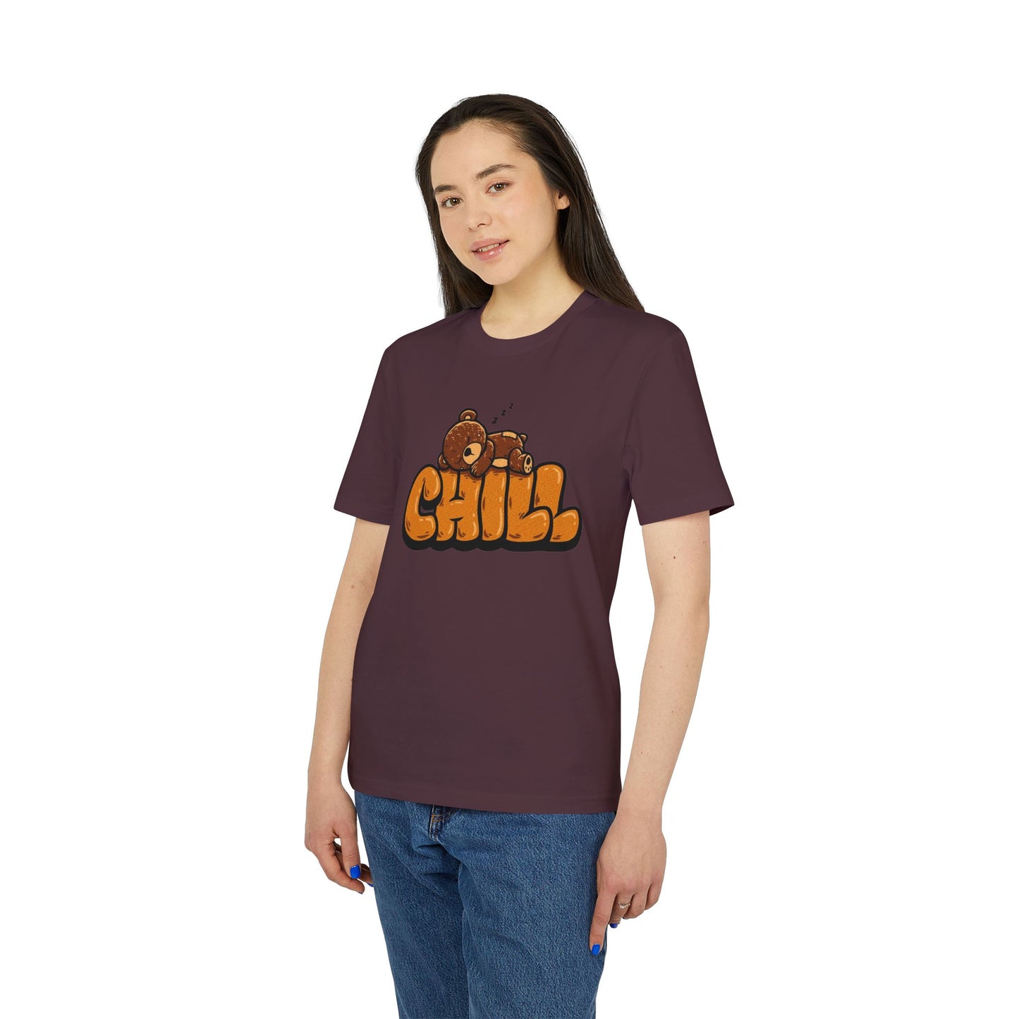 Chill Bear Graphic T-Shirt — Cute Sleeping Bear "CHILL" Tee