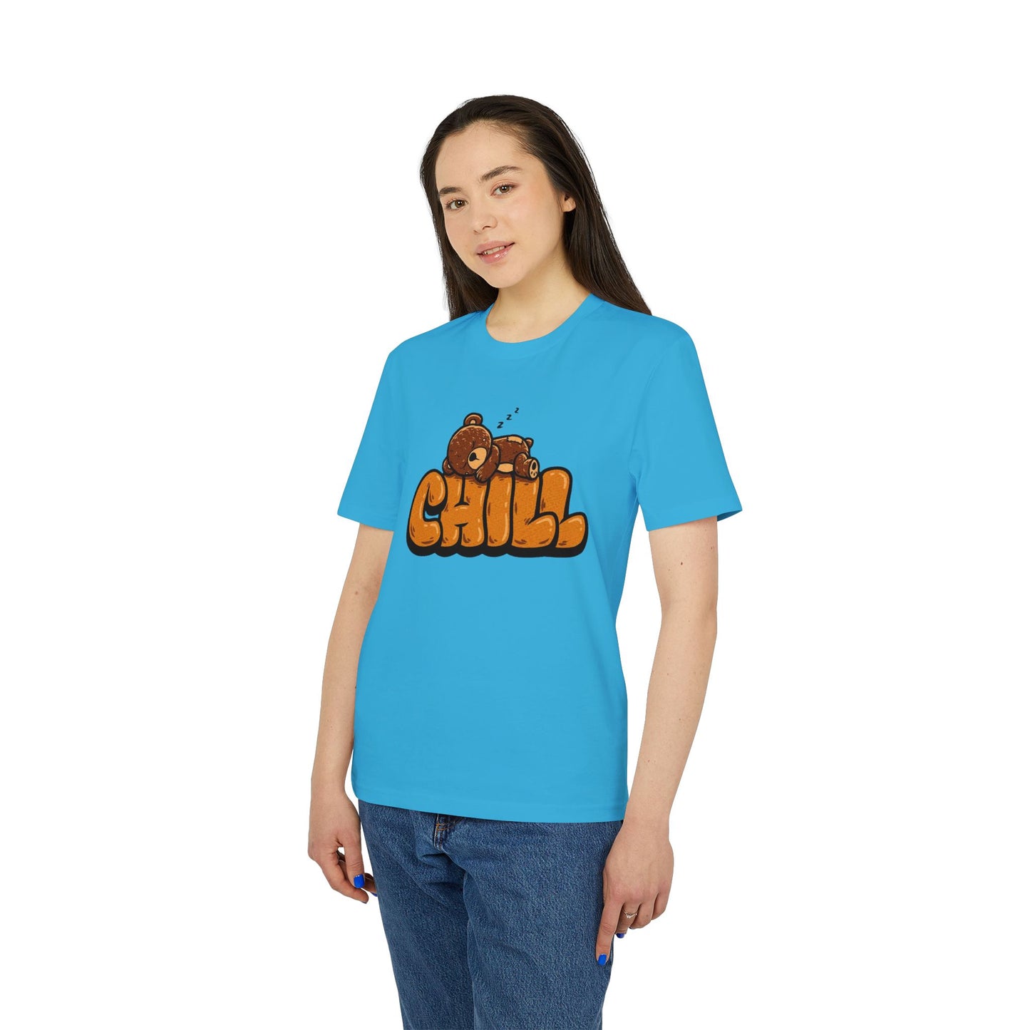 Chill Bear Graphic T-Shirt — Cute Sleeping Bear "CHILL" Tee
