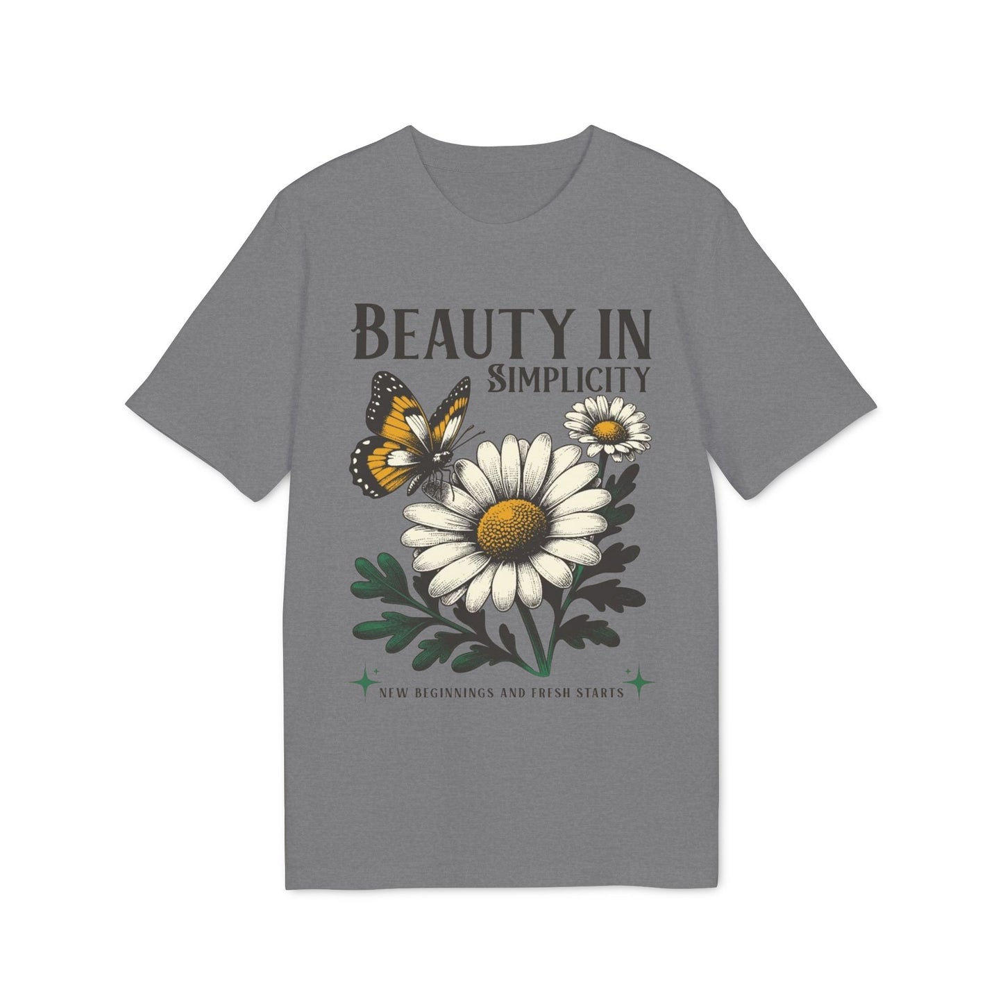 Daisy & Butterfly T-Shirt — "Beauty in Simplicity" Floral Graphic Tee