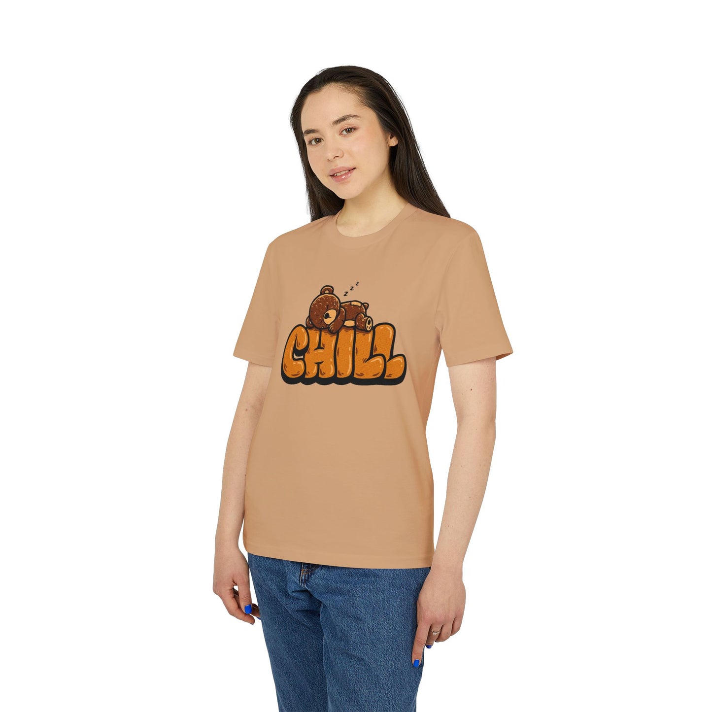 Chill Bear Graphic T-Shirt — Cute Sleeping Bear "CHILL" Tee
