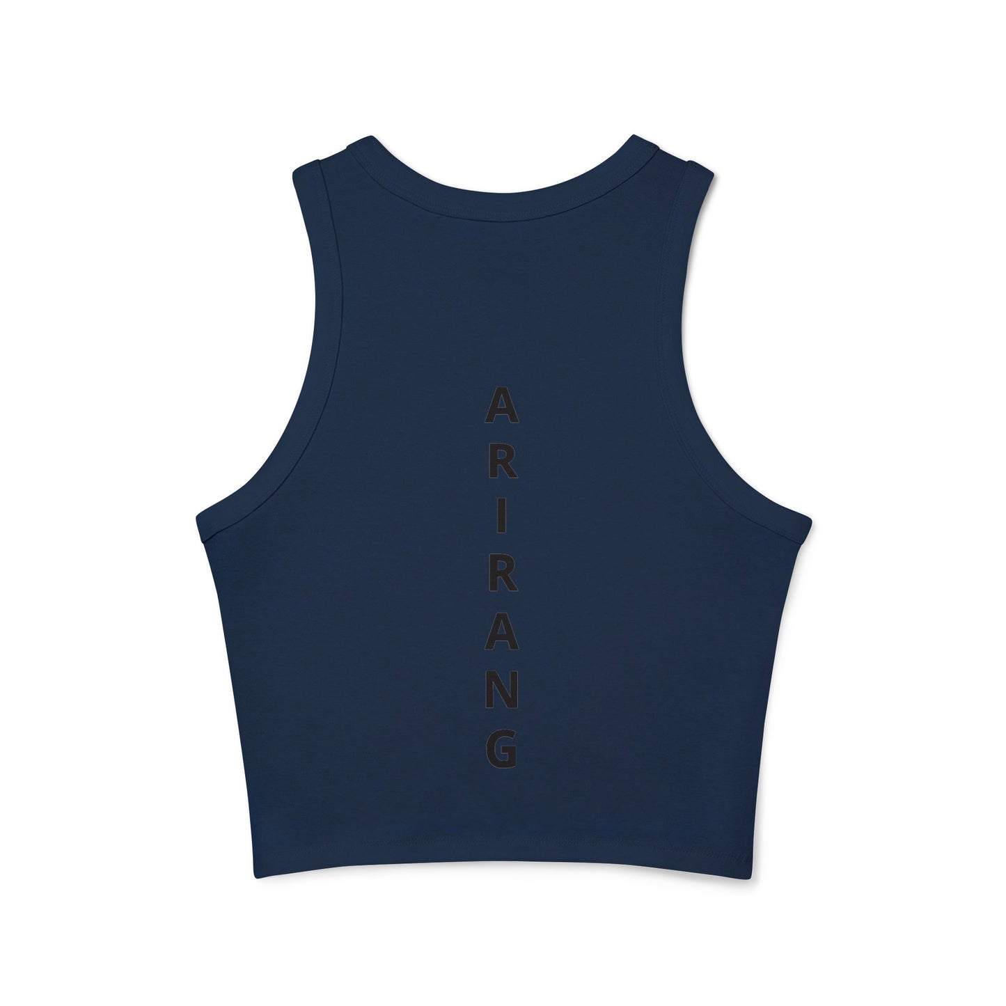 Arirang Graphic Racer Tank Top — K‑Pop Inspired Women's Crop Tank