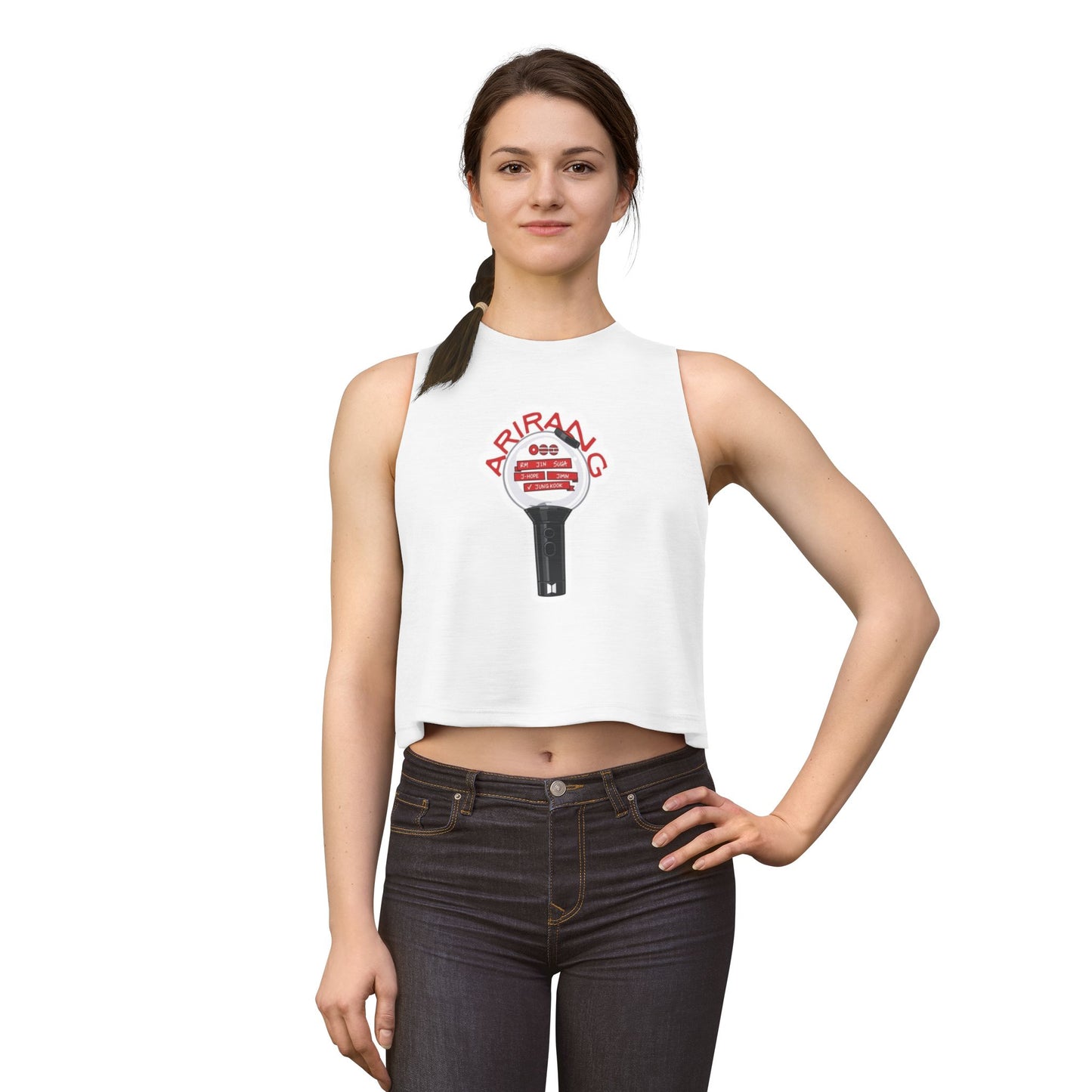 Arirang Lightstick Crop Top — K-Pop Concert Fan Tank