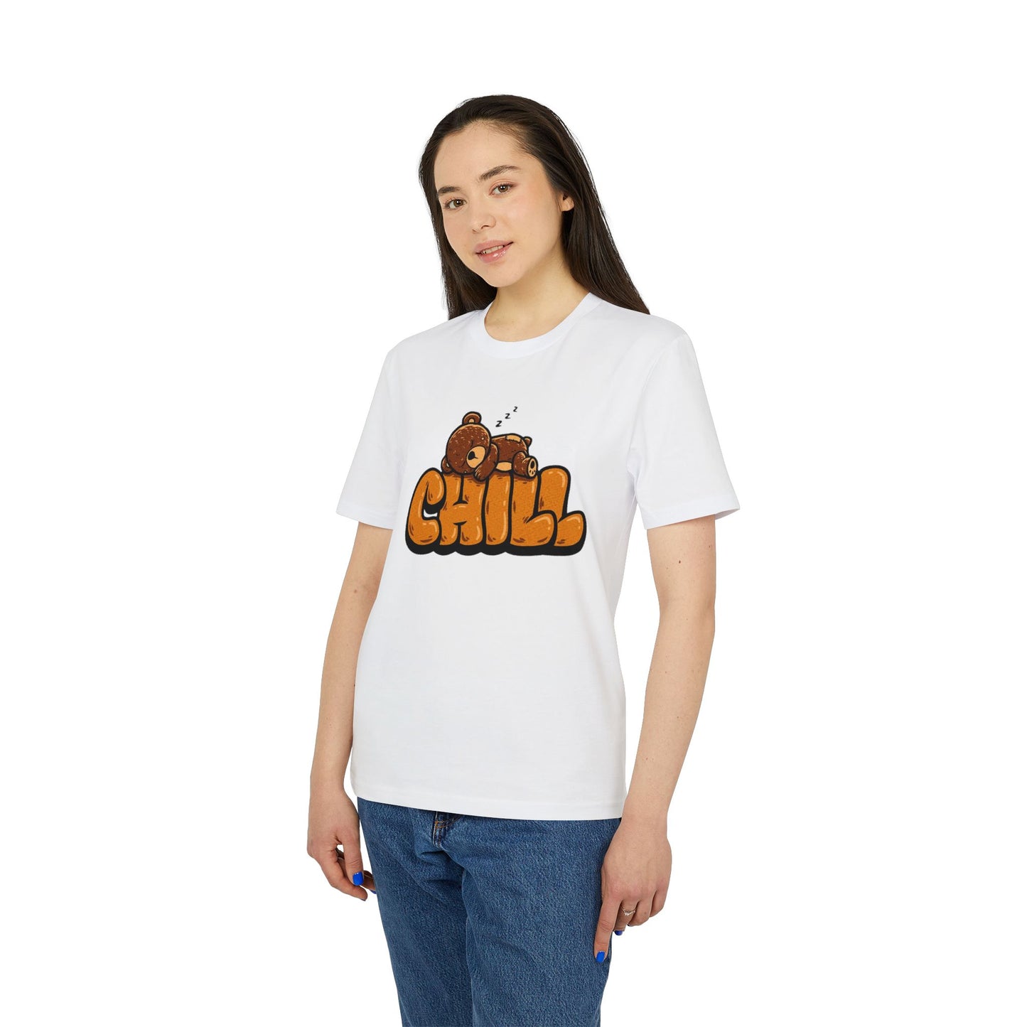 Chill Bear Graphic T-Shirt — Cute Sleeping Bear "CHILL" Tee