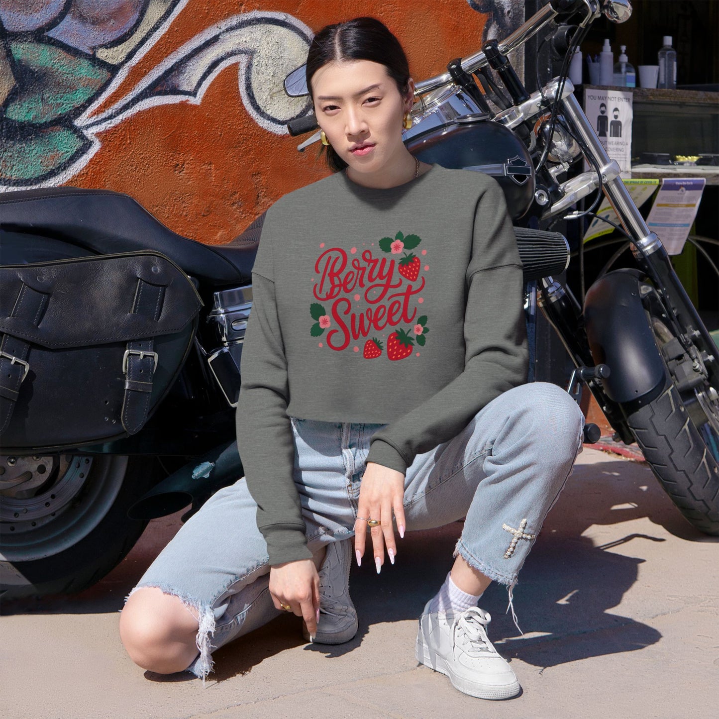 Berry Sweet Cropped Sweatshirt