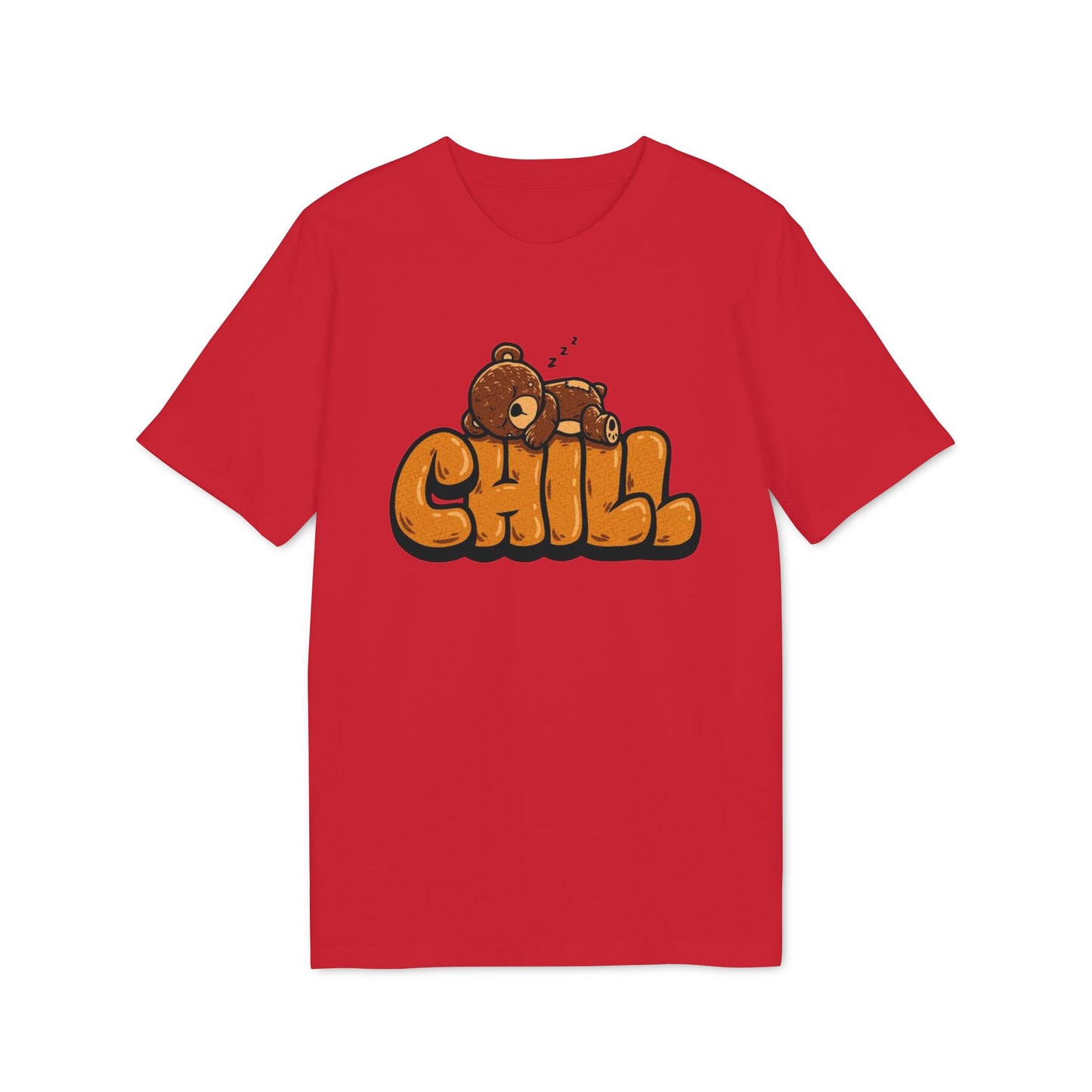 Chill Bear Graphic T-Shirt — Cute Sleeping Bear "CHILL" Tee