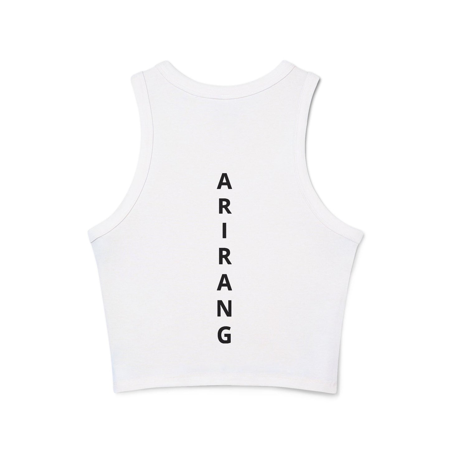 Arirang Graphic Racer Tank Top — K‑Pop Inspired Women's Crop Tank