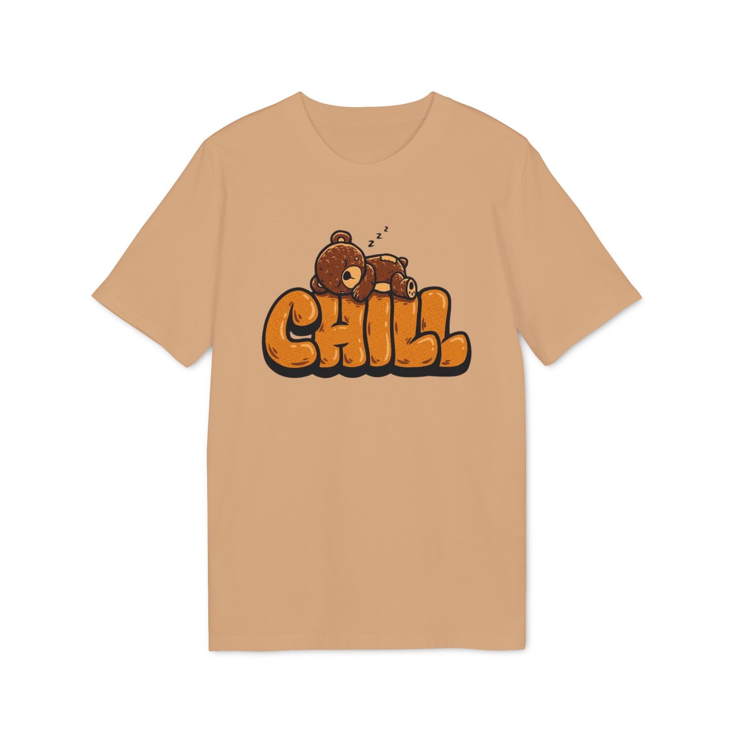 Chill Bear Graphic T-Shirt — Cute Sleeping Bear "CHILL" Tee