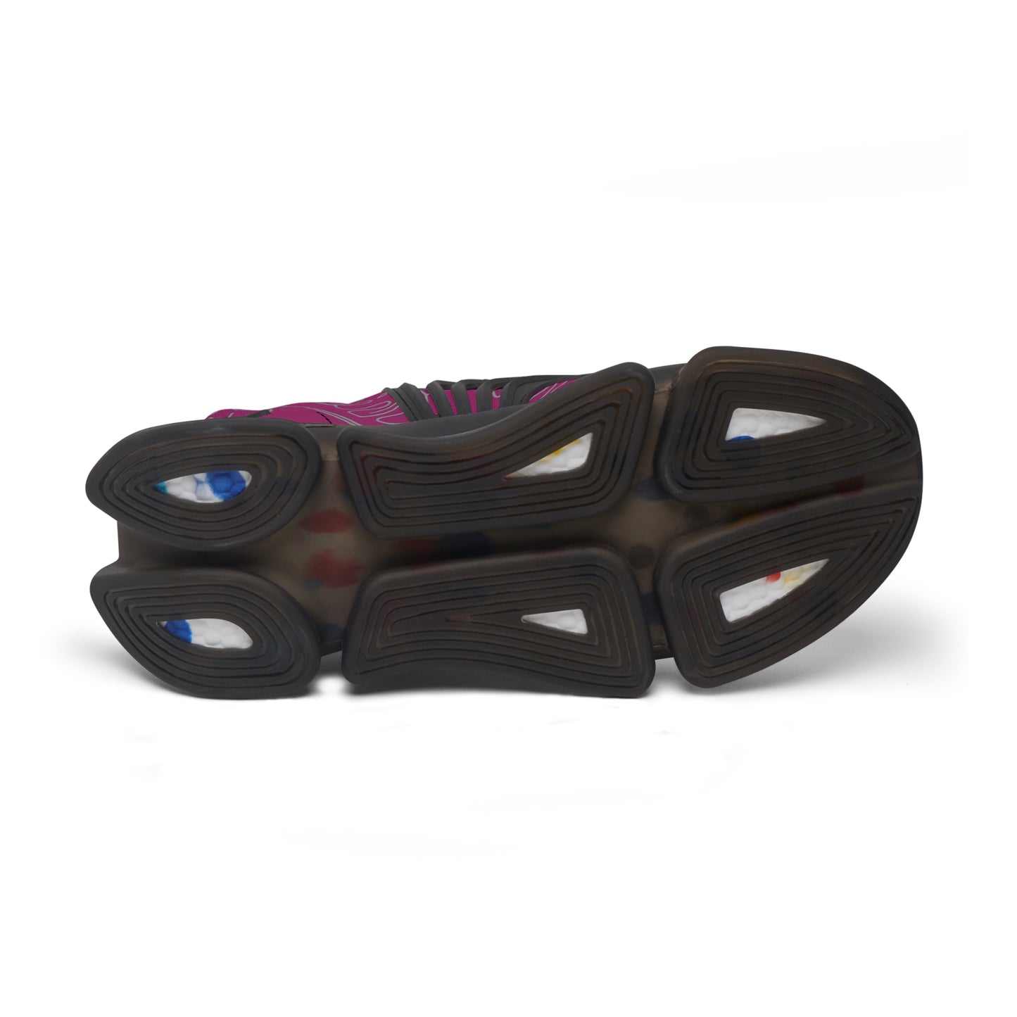 Women's Mesh Sneakers — Lightweight Breathable Running Shoes with Abstract Pink Pattern