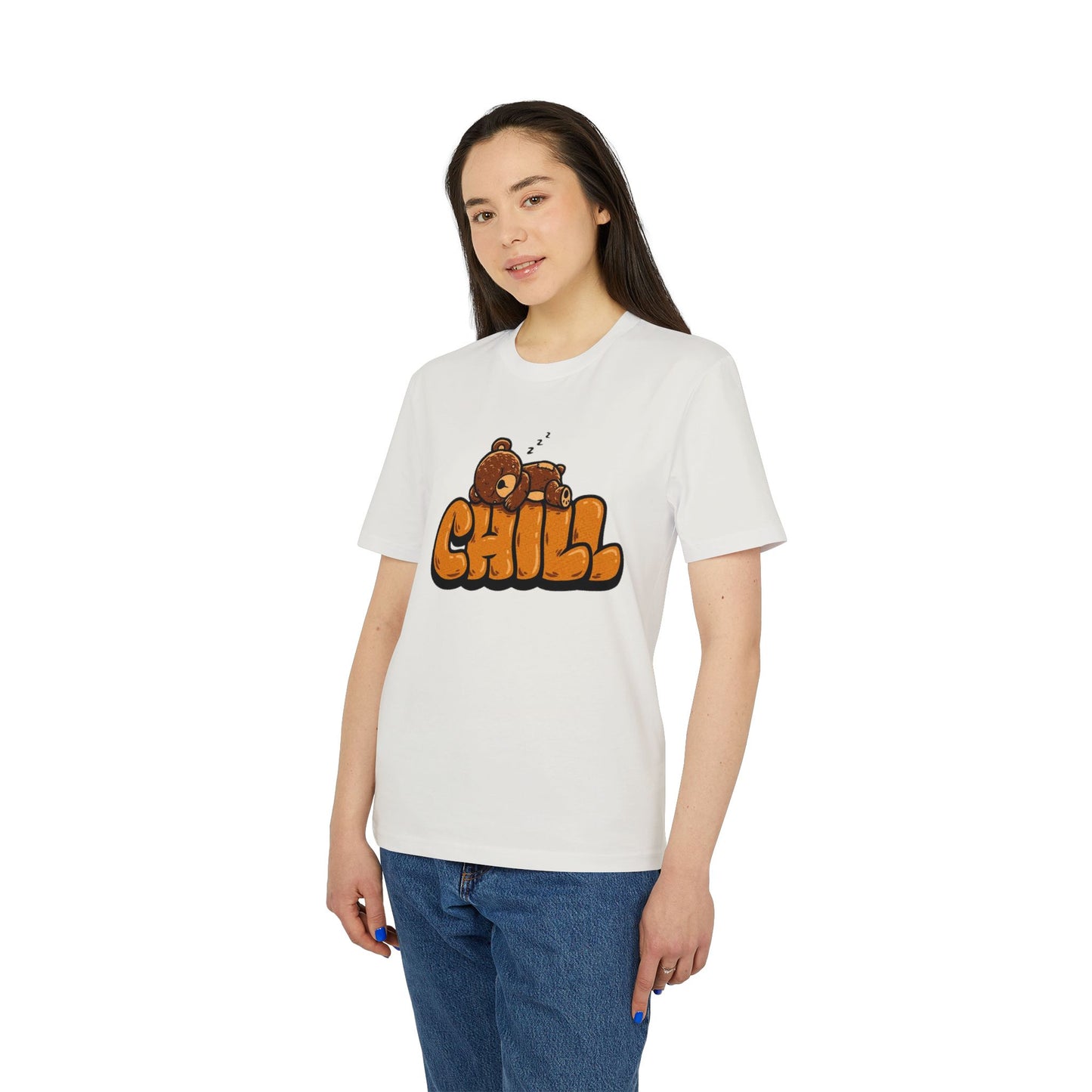 Chill Bear Graphic T-Shirt — Cute Sleeping Bear "CHILL" Tee
