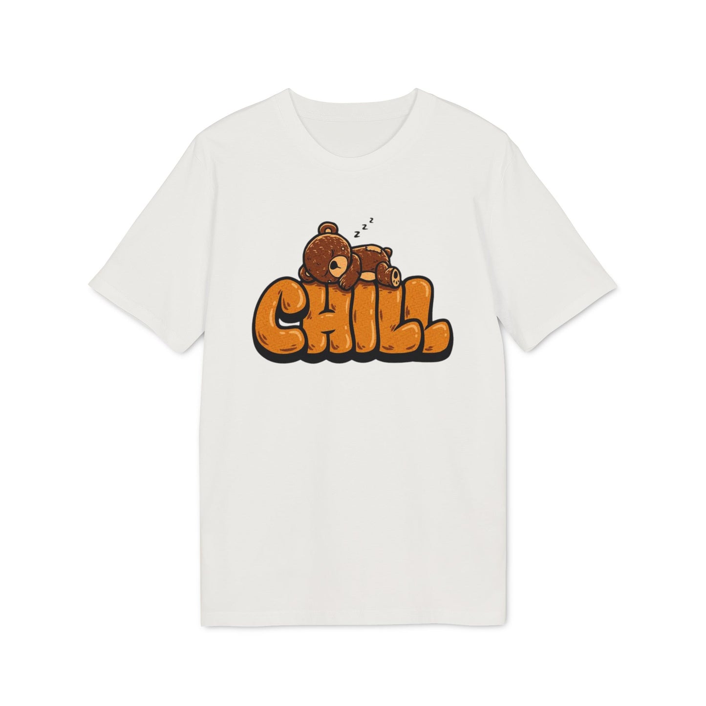 Chill Bear Graphic T-Shirt — Cute Sleeping Bear "CHILL" Tee
