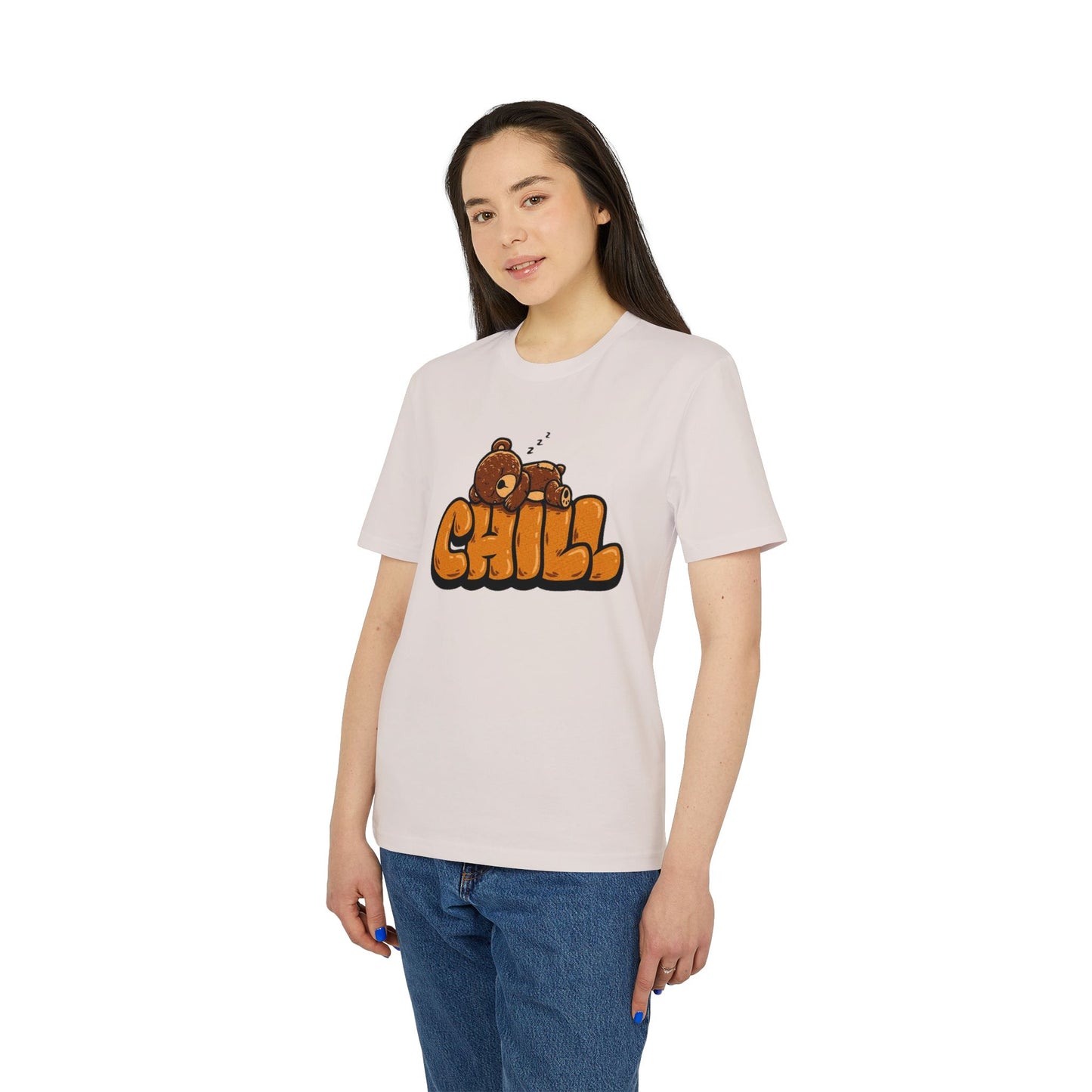 Chill Bear Graphic T-Shirt — Cute Sleeping Bear "CHILL" Tee