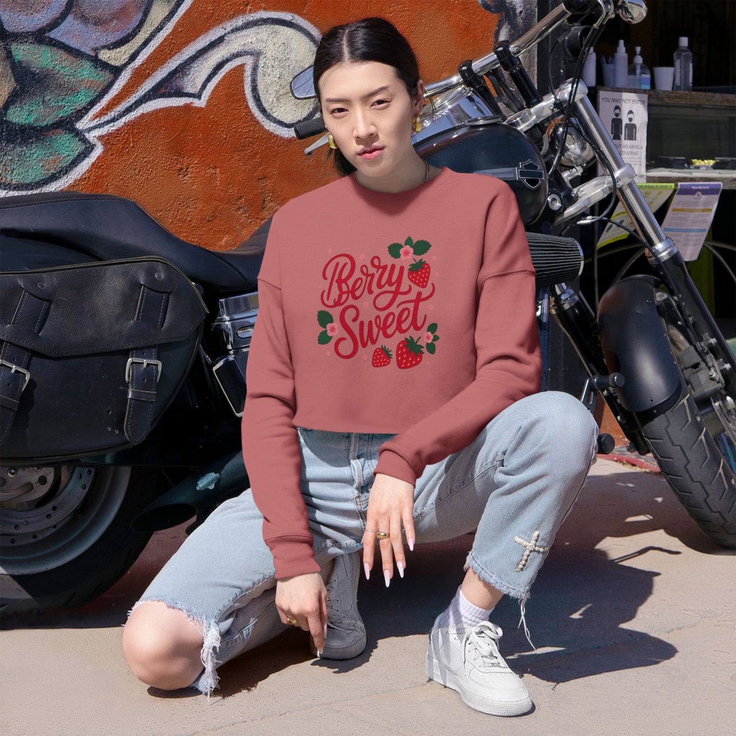 Berry Sweet Cropped Sweatshirt
