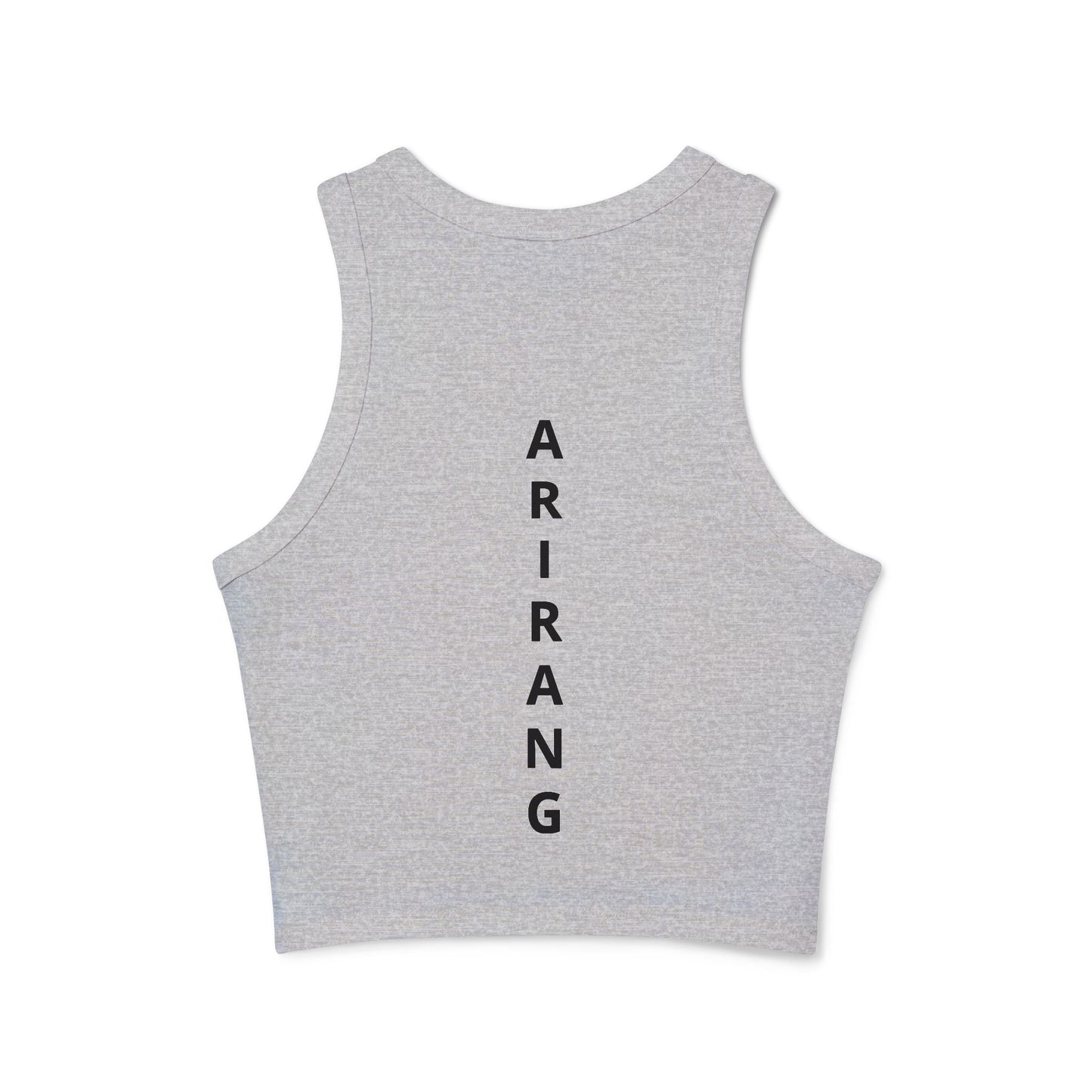 Arirang Graphic Racer Tank Top — K‑Pop Inspired Women's Crop Tank