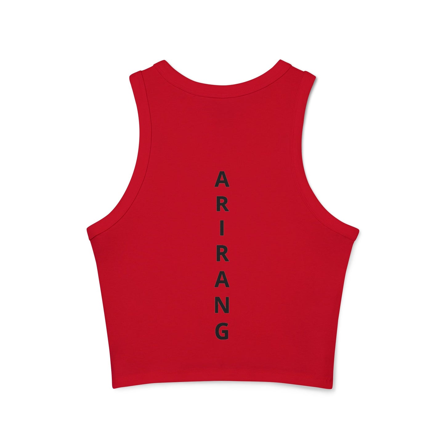 Arirang Graphic Racer Tank Top — K‑Pop Inspired Women's Crop Tank