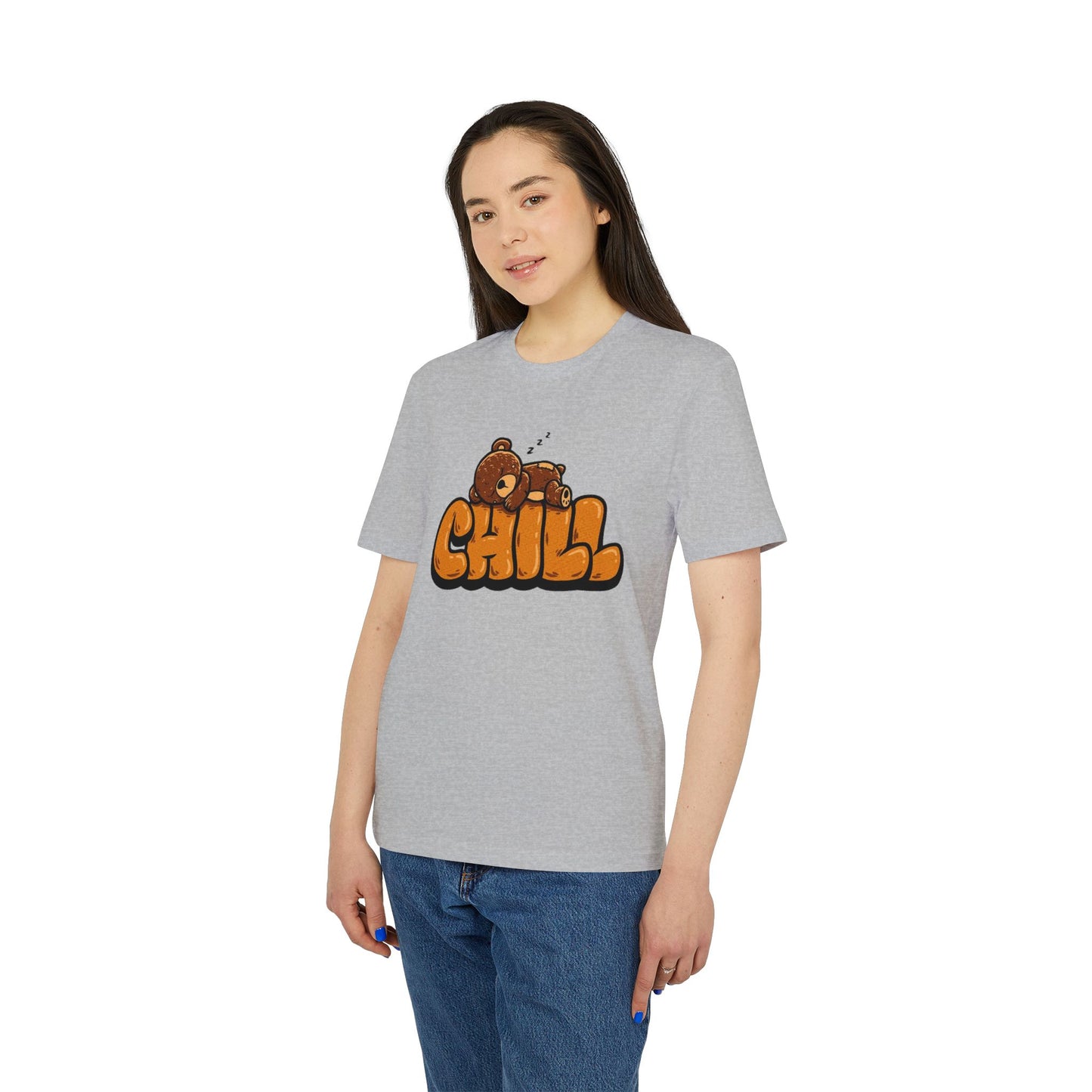 Chill Bear Graphic T-Shirt — Cute Sleeping Bear "CHILL" Tee