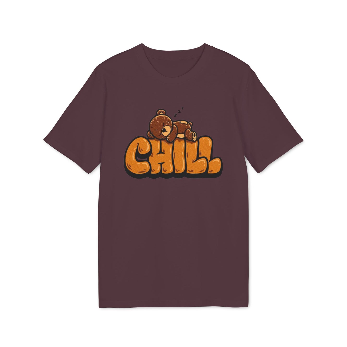 Chill Bear Graphic T-Shirt — Cute Sleeping Bear "CHILL" Tee