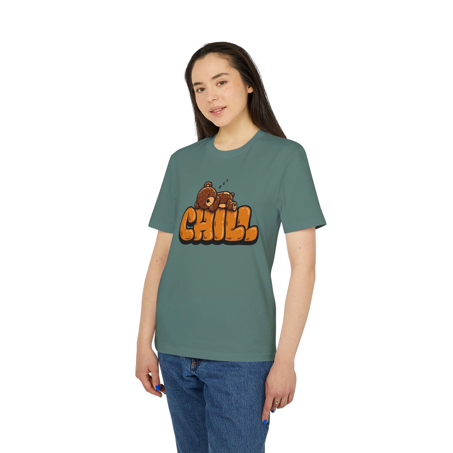 Chill Bear Graphic T-Shirt — Cute Sleeping Bear "CHILL" Tee
