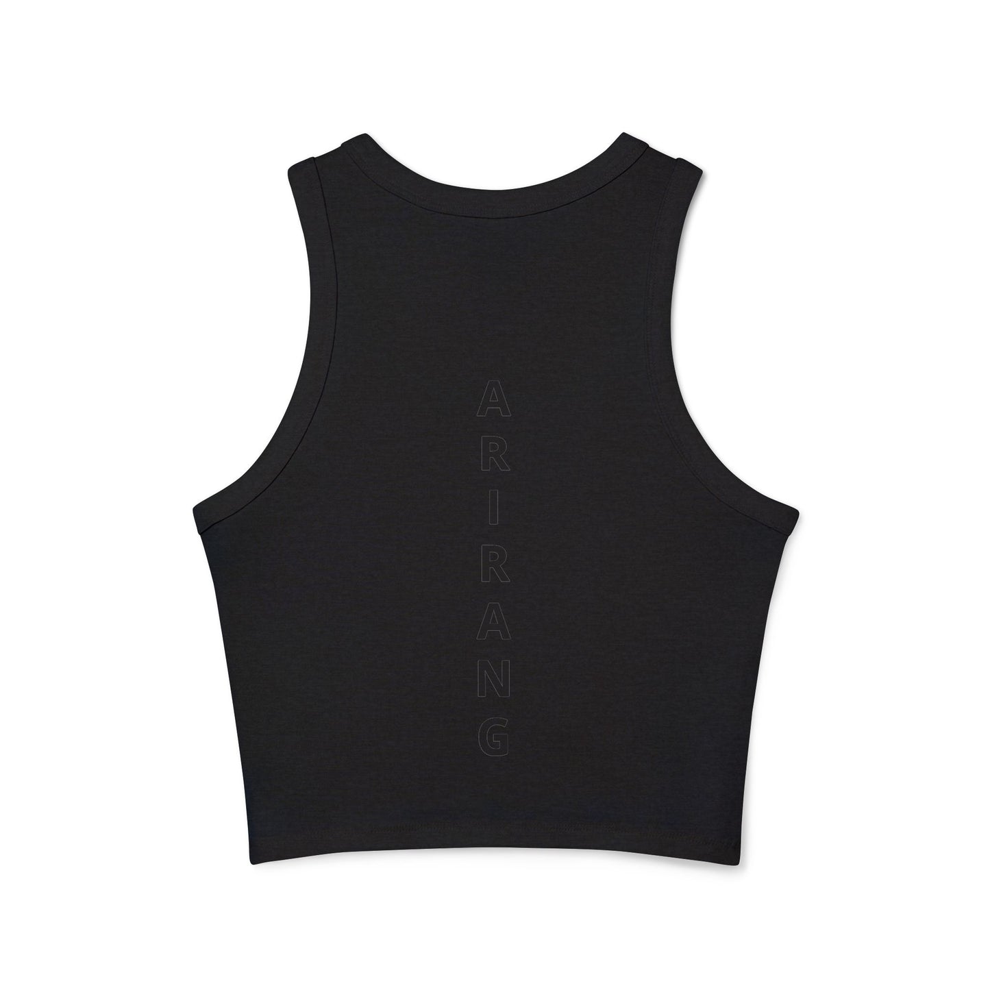 Arirang Graphic Racer Tank Top — K‑Pop Inspired Women's Crop Tank