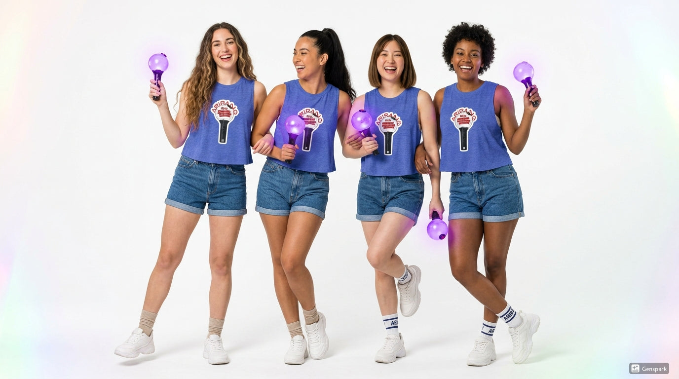 Arirang Lightstick Crop Top — K-Pop Concert Fan Tank